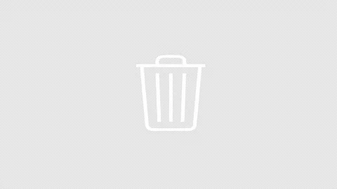 A white recycle bin trash can concept icon animation with alpha channel Stock Footage 277180206