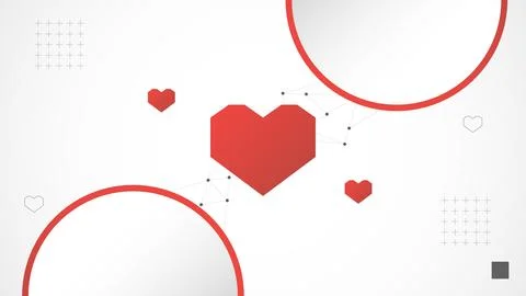 White red circle technology heart background abstract. Stock-Illustration