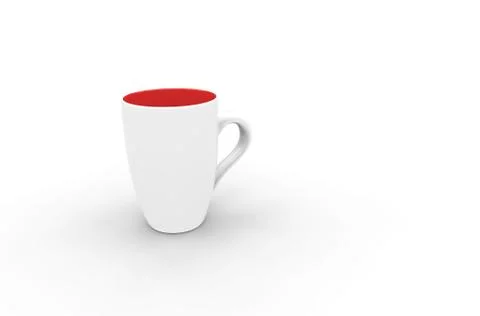 White-Red Coffee Mug Stock Illustration