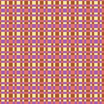 White red diagonal check square pixel seamless pattern Illustrazione stock
