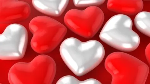 White red hearts Stockillustratie