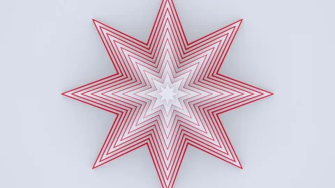 White red light architectural background, hypnotic animation, star shapes Stock Footage 129977974