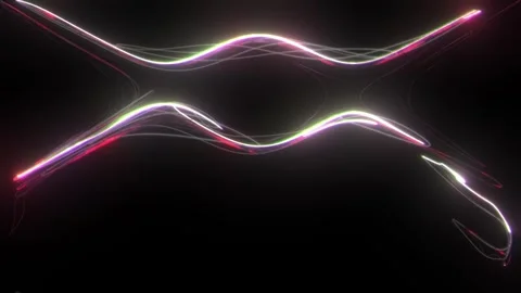 White Red Neon Light Streaks Stock Footage 326716658