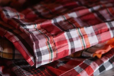 White red pattern fabric Stock Photos