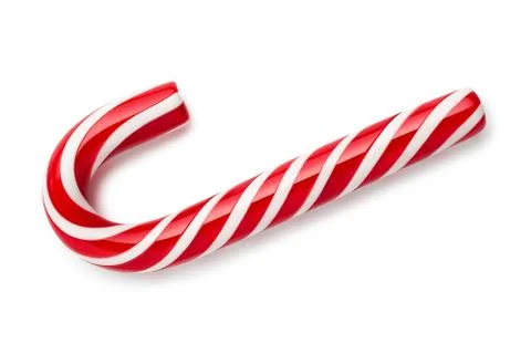 White with red stripes Peppermint Candy Cane Stock Photos