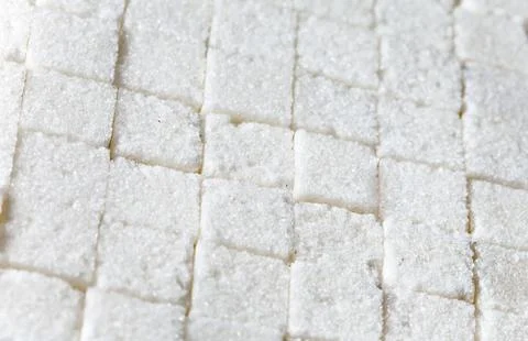 White refined sugar Stock Photos