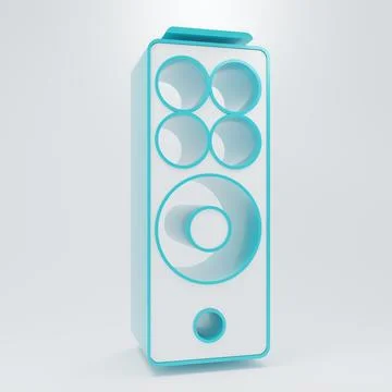 White Remote control icon isolated on grey background. Minimalism concept. .. Illustration