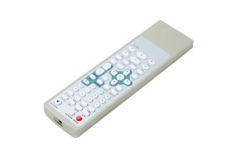 White remote control isolated on white background (selective focus) Stock Photos