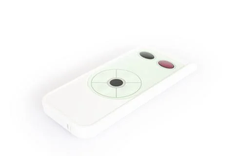 White remote controller, isolated on white background. Stock Photos