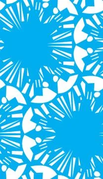 White Repeating Floral Pattern Stock Illustration