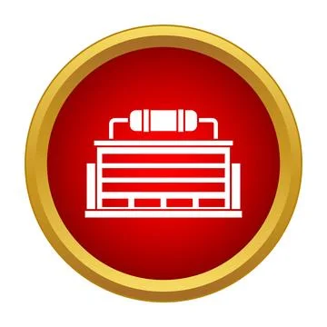 White resistor connected to an electronic module icon Stock Illustration