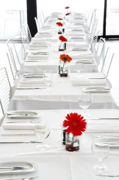 A white restaurant Stock Photos