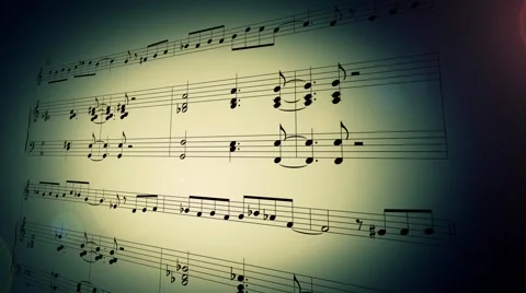 White retro background with notes Stock Footage 65458862