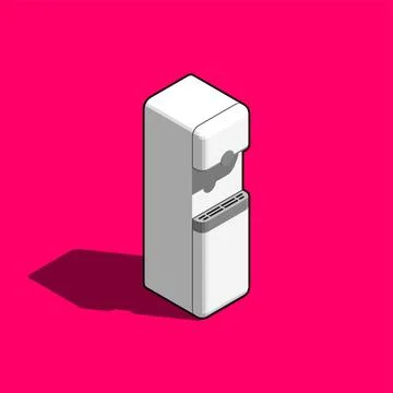 White Retro Dispenser Stock Illustration