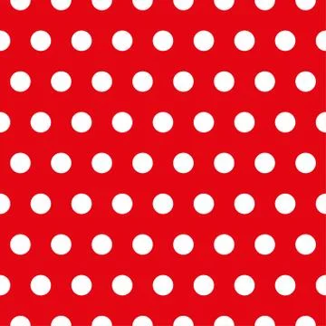 White retro Polka dot pattern on red background Illustrazione stock
