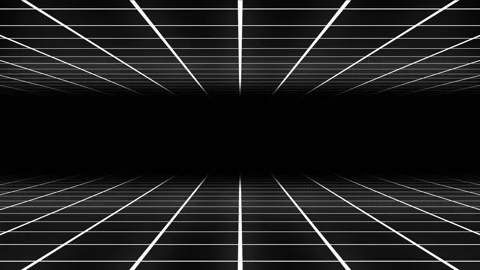 White Retro Sci-Fi Grid Stock Footage 141303496