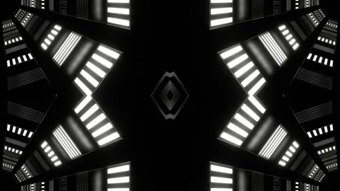 White Reverse Slowed Strobe Kaleidoscope Background VJ Loop in 4K Видео 330303743