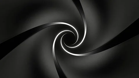 White Reverse Spiral Neon Tunnel Background VJ Loop in 4K Stock Footage 261143710