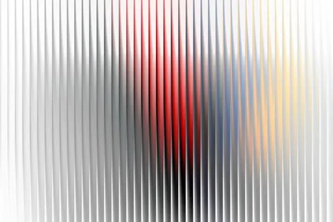White ribbed abstract background with multicolor neon gradient glowing Illustrazione stock