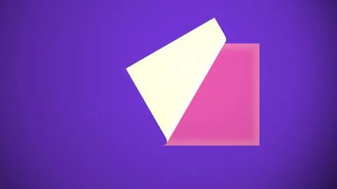 White ribbon that opens on a purple background Stock Illustration