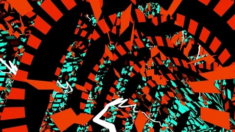 White Ribbon Through Particles Stock Footage 72065951