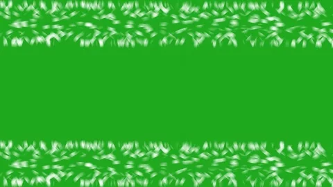 White ribbons on both edges of green screen background Stock Footage 277106977