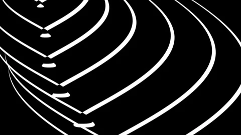 White Ribcage Abstract Lines Moving with Cinematic Depth and Subtle Light S.. Video stock 341663698