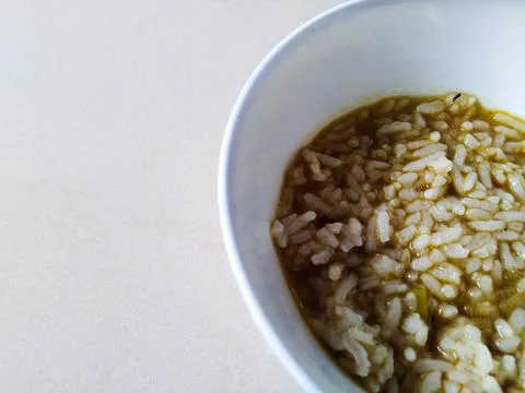 White Rice Breakfast Menu Foto stock