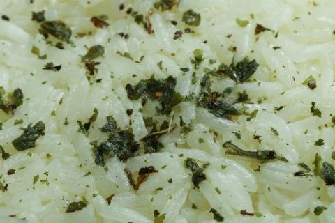 White rice close up macro texture delicious food texture 写真素材
