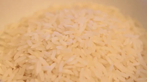 White Rice - Close Up - Rack Focus Video stock 34481212