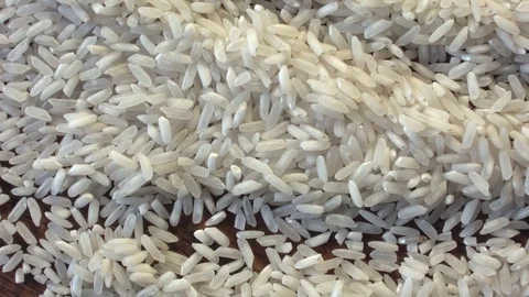 White rice heap on the table Vídeos de archivo 79410650