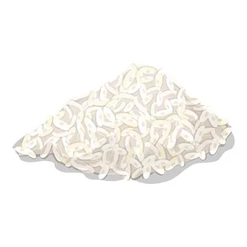 White rice icon cartoon vector. Healthy diet 스톡 일러스트
