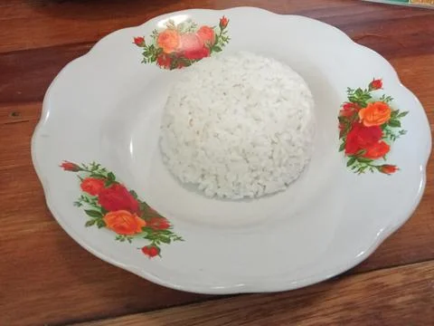 White rice Foto stock