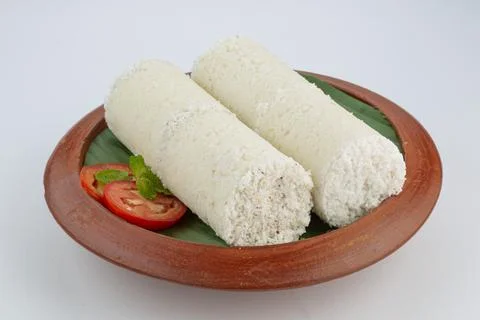 White rice puttu Stock Photos