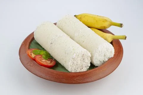 White rice puttu Stock Photos