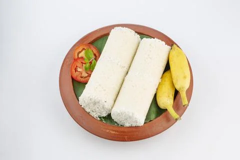 White rice puttu Stock Photos