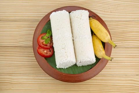 White rice puttu Stock Photos