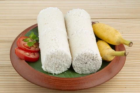 White rice puttu Stock Photos