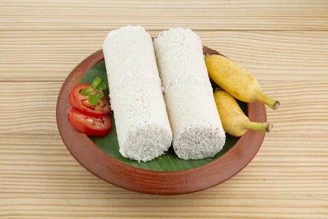 White rice puttu Stock Photos