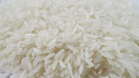 White rice rotate close up Stock Footage 103401780