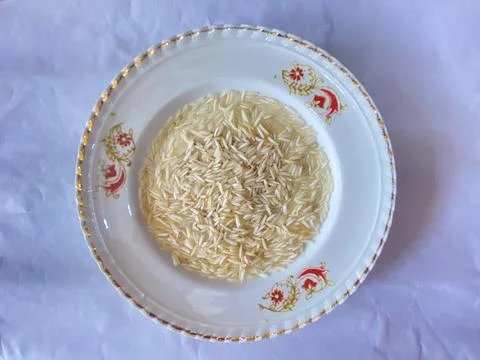 White rice in small Stock Photos