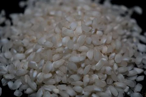 White rice on table, closeup. Stock Photos