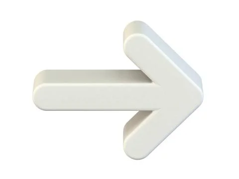 White right arrow icon 3D White right arrow icon 3D render illustration is... Stock Photos