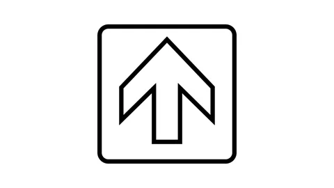 White right left arrow emergency line icon animation Stock Footage 326133313