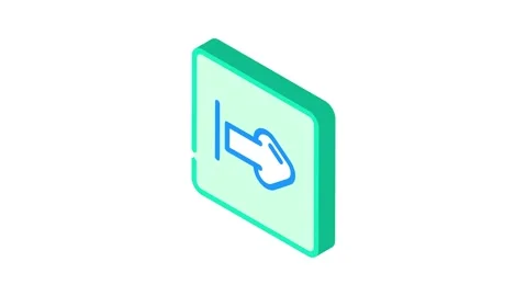 White right left arrow emergency isometric icon animation Stock Footage 327291772