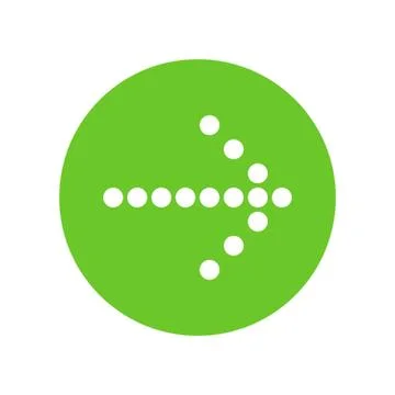 White right (next) arrow in green circle Stock Illustration