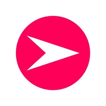 White right (next) arrow in red circle Stock Illustration