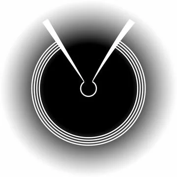 White ring design blur round gradient Illustrazione stock