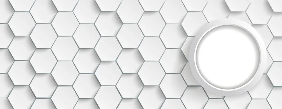 White Ring Hexagons Structure Background Header Illustrazione stock