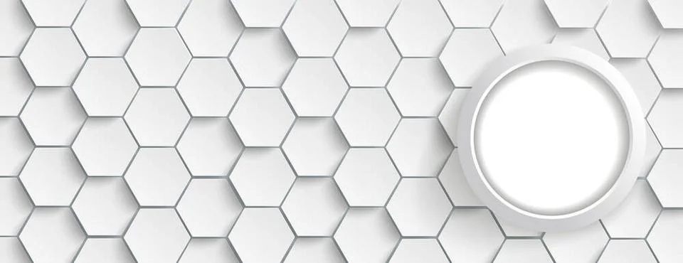 White Ring Hexagons Structure Background Header Hexagon structure on the g... 库存照片